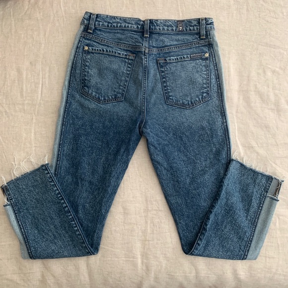 7 For All Mankind cropped, side stripe jeans - Picture 2 of 6